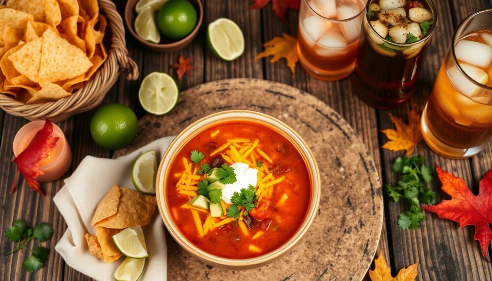 Serving suggestions for taco soup