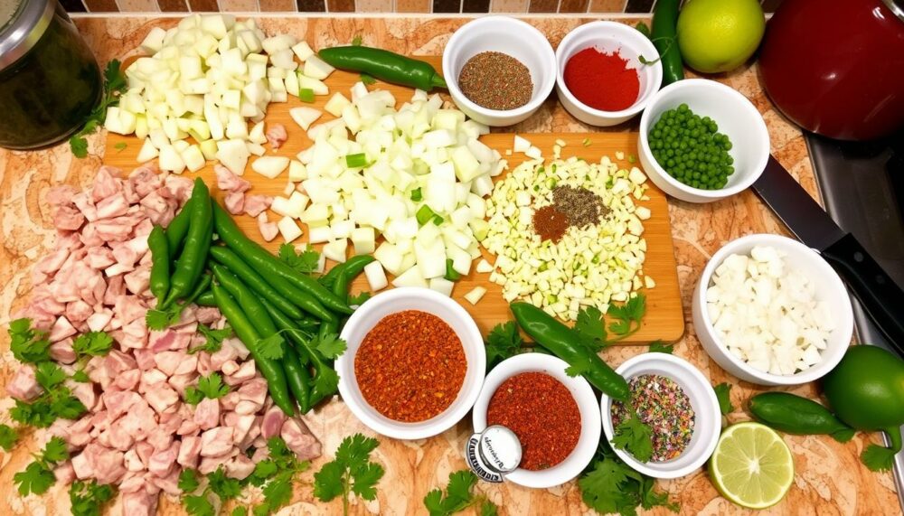prep instructions for Pork Green Chili